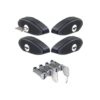 4 anti-theft end caps CRUZ Airo + 4 anti-theft key locks