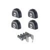 4 anti-theft end caps CRUZ Alu 45×30 + 4 anti-theft key locks (new profile NT-8/3 end caps 012-162)